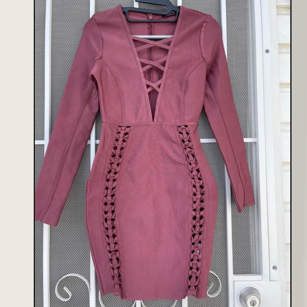 Front Criss Cross Bandage Dress